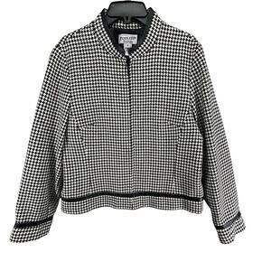 Pendleton Black and White Houndstooth Blazer